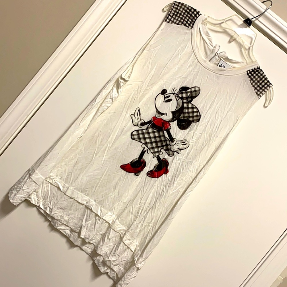 Minnie Mouse gingham shoulder tank tunic XXL